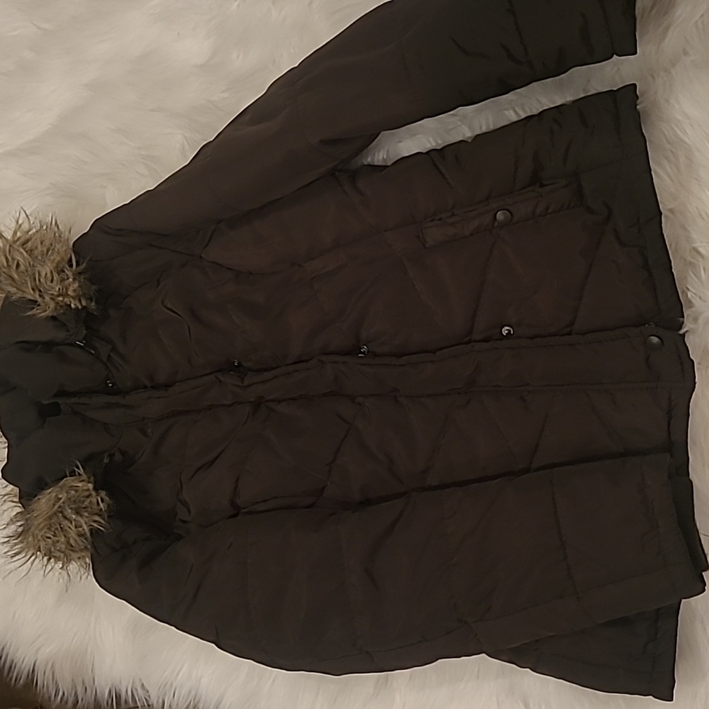 Cecilia Classics Size M Brown Puffy Coat